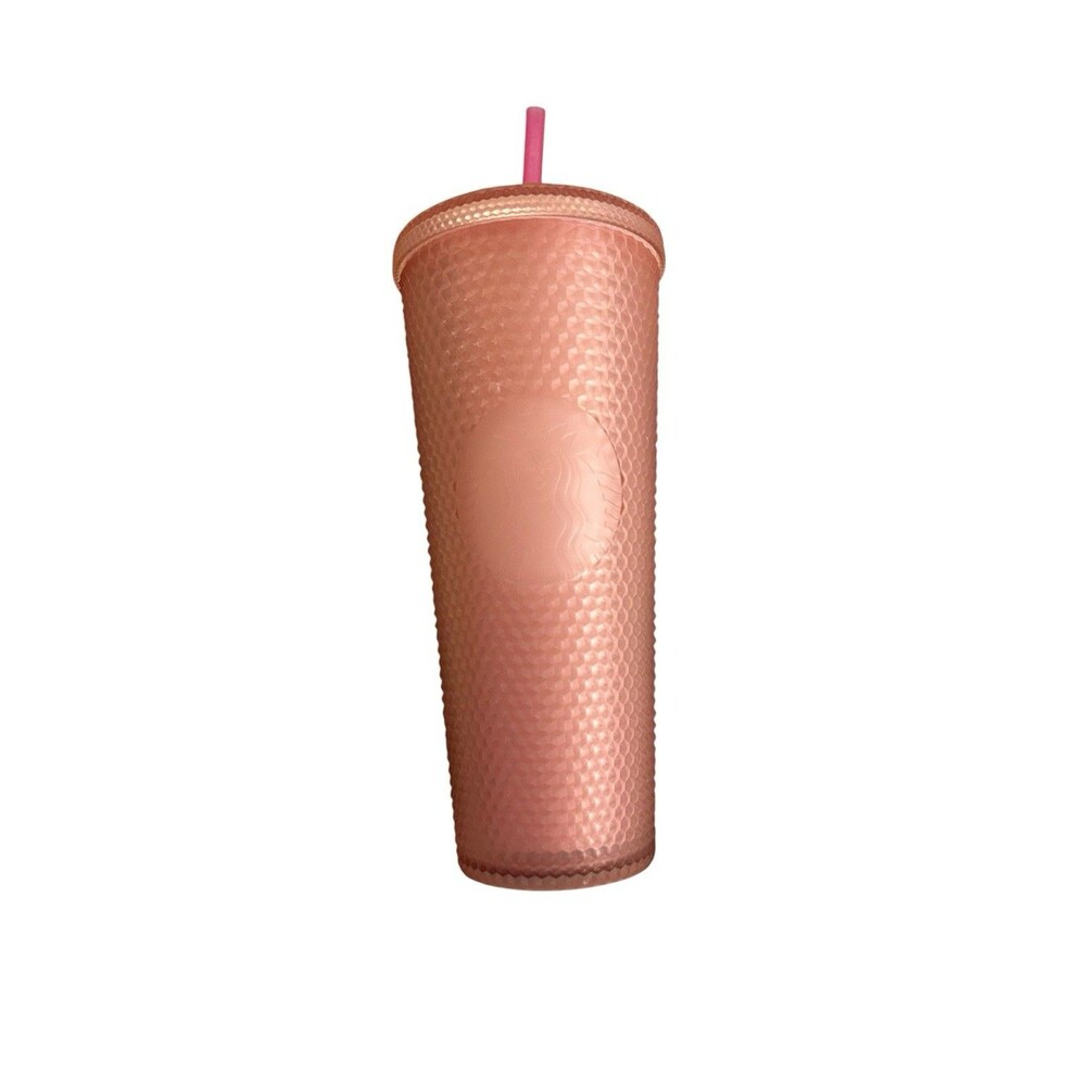 Starbucks Studded Tumbler Pink 24oz Limited Edition Cold Cup Blush Matte‎
